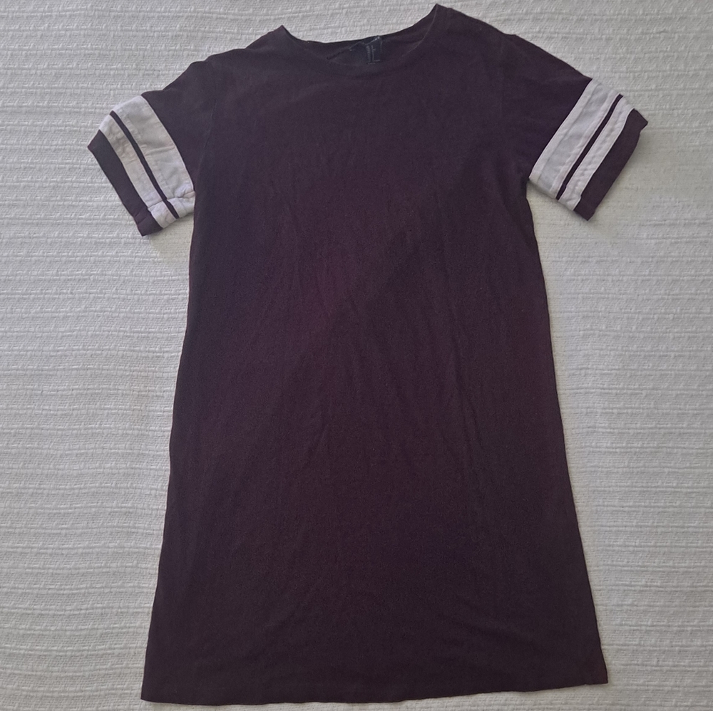 Forever 21 Maroon and White Shirt Dress